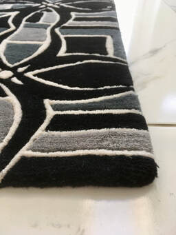 BLOK Comic Noir luxury handmade designer rug