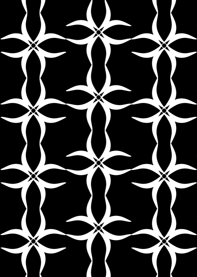 173ZERO - 173ZBW commercial  wallpaper design with black background and unique white patterns