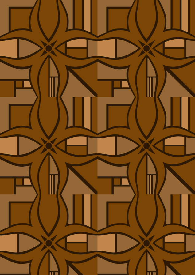 BLOK - Desert brown geometric designer wallpaper design