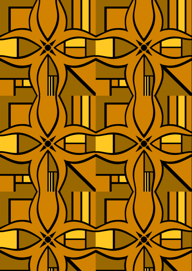 BLOK - Midas gold geometric designer wallpaper design