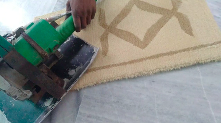 Clipping the rugs to the correct pile height