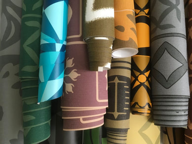 Commercial quality rolls of designer wallpaper