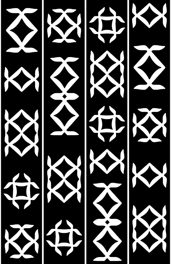 Glyph - Inca patterned wallpaper design