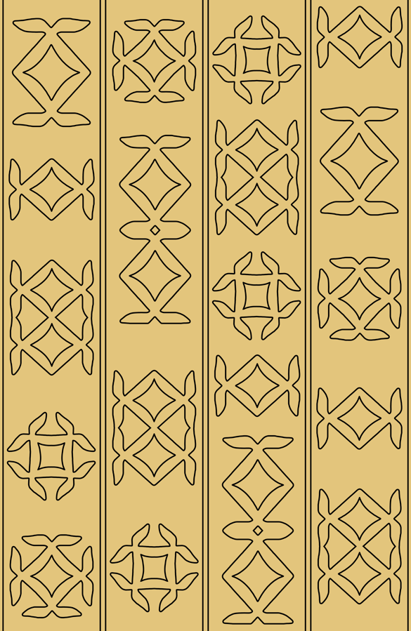Glyph - Karnak patterned wallpaper design