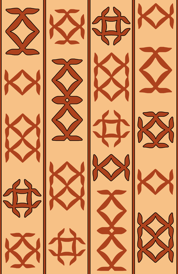 Glyph - Tikal patterned wallpaper design
