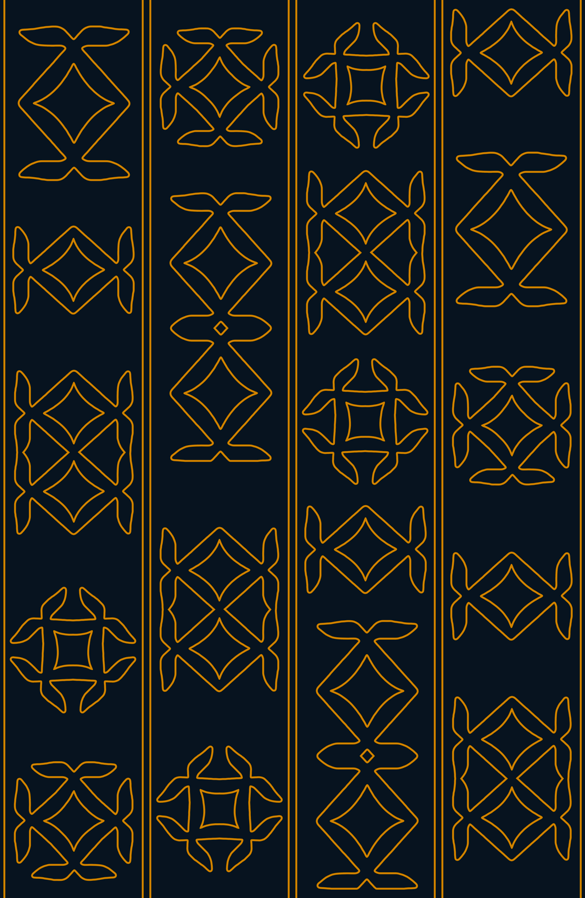 Glyph - Yonaguni patterned wallpaper design