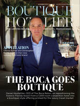 Boutique Hotelier USA November 2023 issue hotel industry magazine cover