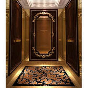 Interior details of a luxury elevator interior