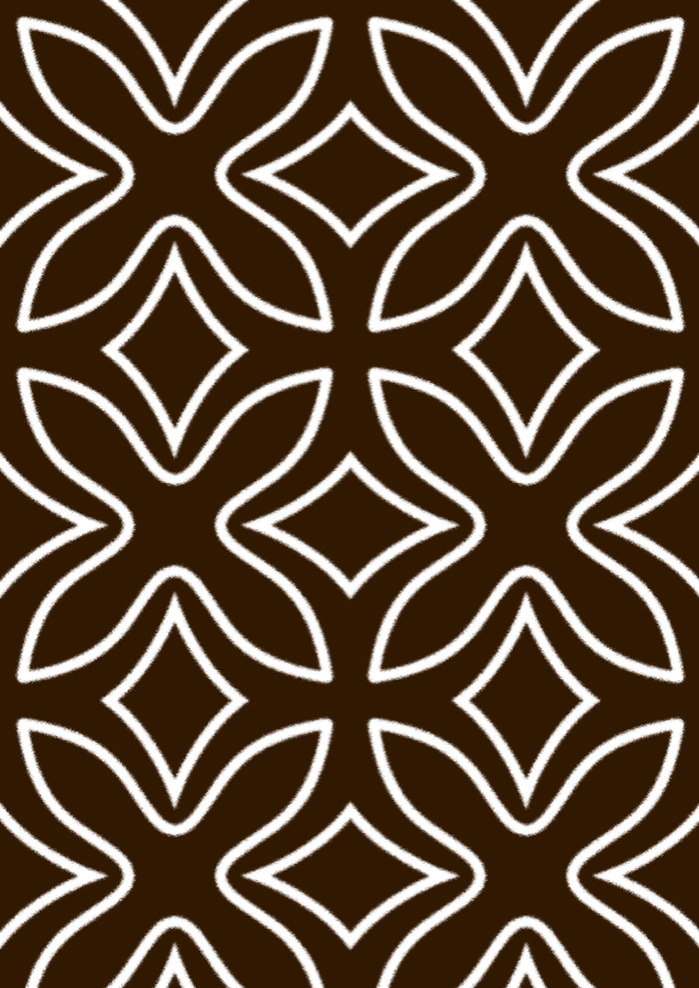 Tribal - Indy brown and white organic pattern wallpaper design