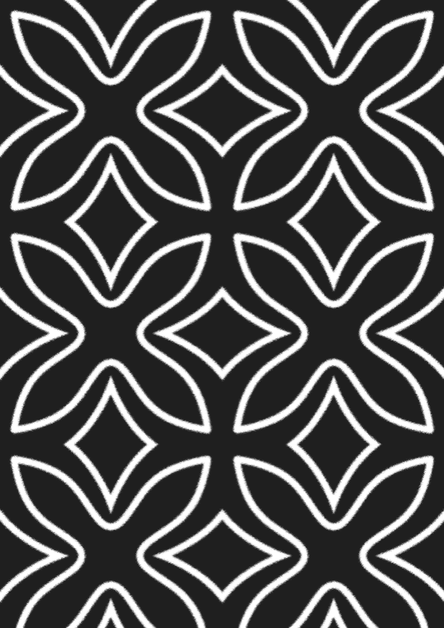 Tribal - Kimi grey and white organic pattern wallpaper design